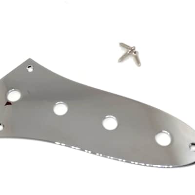 Fender 4 holes Chrome Jazz Bass Control Plate 099-2057-100 image 1