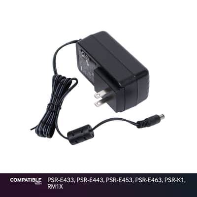 Yamaha Power Supply for PSR-E433, PSR-E443, PSR-E453, PSR-E463, PSR-K1, RM1X