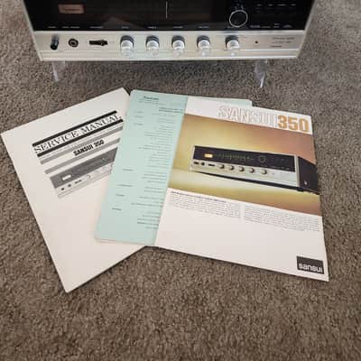 Sansui Vintage Sansui 350A stereo receiver 1976 - Black image 8