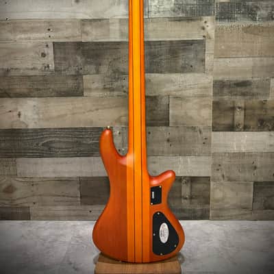 Schecter Stiletto Studio-5 Left Hand Bass - Satin Honey - Open Box (2775) image 4