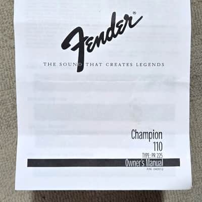 Fender Champion 110 2-Channel 25-Watt 1x10" Solid State Guitar Combo 1993 - 1999 - Black image 4