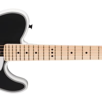 Fender Jack White Triplesonic Acoustasonic Telecaster Satin Arctic White with Black Top image 3
