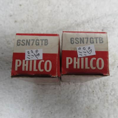 perfect match pair philco  RCA 6sn7 gtb 1950 image 2