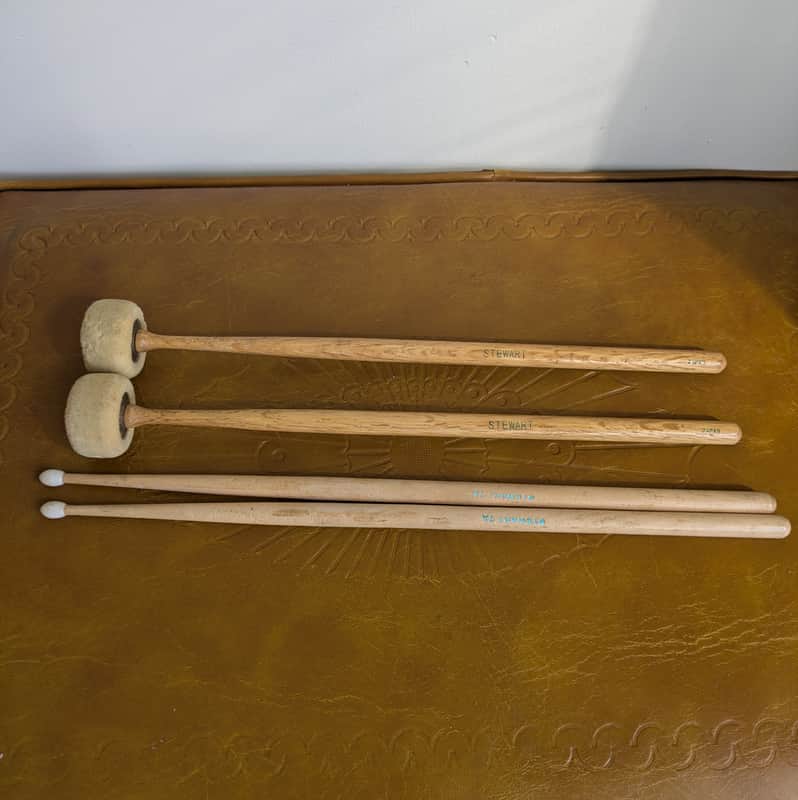 Stewart 7A Drumsticks + Felt Mallets 1960s-70s image 1