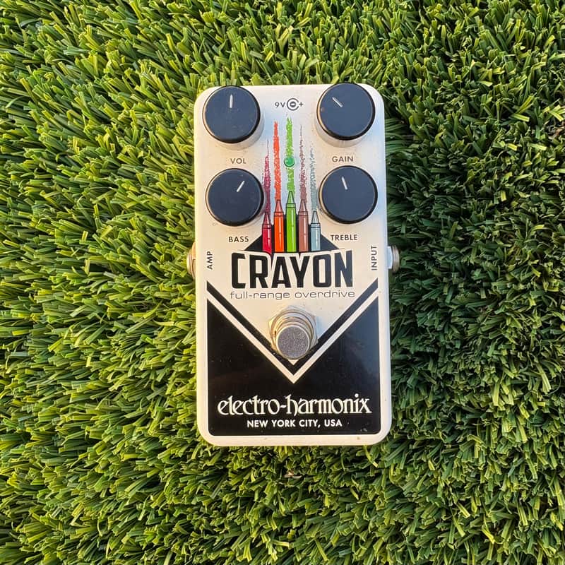 Electro-Harmonix Crayon 69 Full-Range Overdrive 2015 - Present White with Vertical Crayons image 1