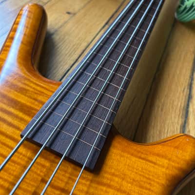 1997 Warwick Corvette “FNA” Fretless Conversion Electric Bass w/ Original Warwick Gigbag image 3