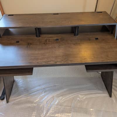 Output Platform Studio Desk 2018 with Keyboard Tray and Risers - Kodiak Brown image 6