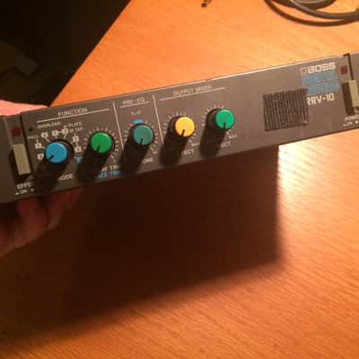 Roland RRV 10 half-rack size digital reverb 1986 black image 1