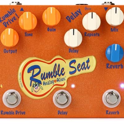 Analog Alien Rumble Seat Overdrive / Delay / Reverb Pedal image 2