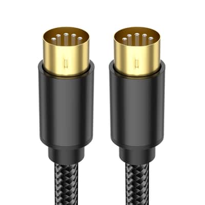 MIDI Cable Male to Male 5-Pin MIDI Cable Compatible with MIDI Keyboard, Keyboard Synth, Rack Synth, Sampler, External Sound Card, Sound Source and More-Black (3FEET/1M) image 1