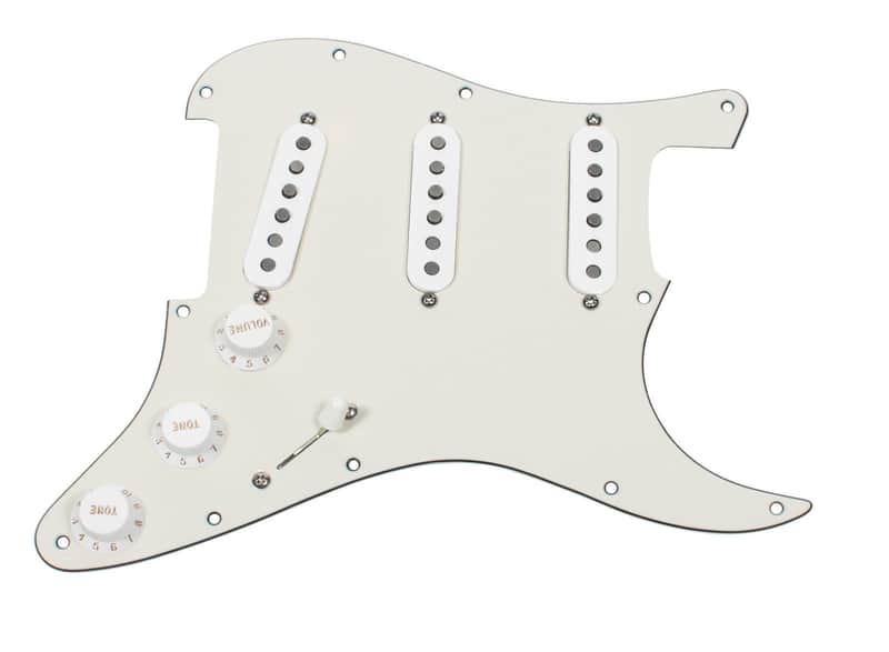 920D Custom DiMarzio Area '58 / '67 / '61 Loaded Stratocaster Pickguard w/ 7-Way Switching, PA/WH image 1