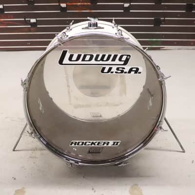 Ludwig USA Rocker 14x22" Bass Kick Drum White Cortex Vintage 1980's