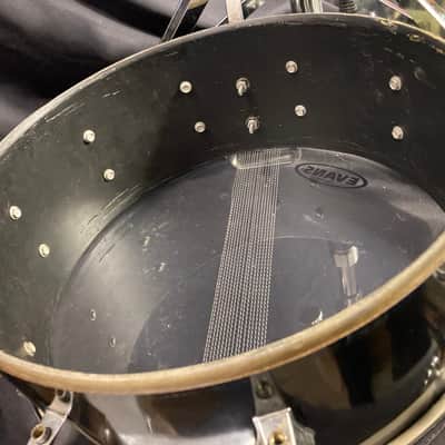 Fibes - 5.5x14" Nazareth Square-Badge Era, Black-over-Fiberglass Snare 1977–1979 image 14