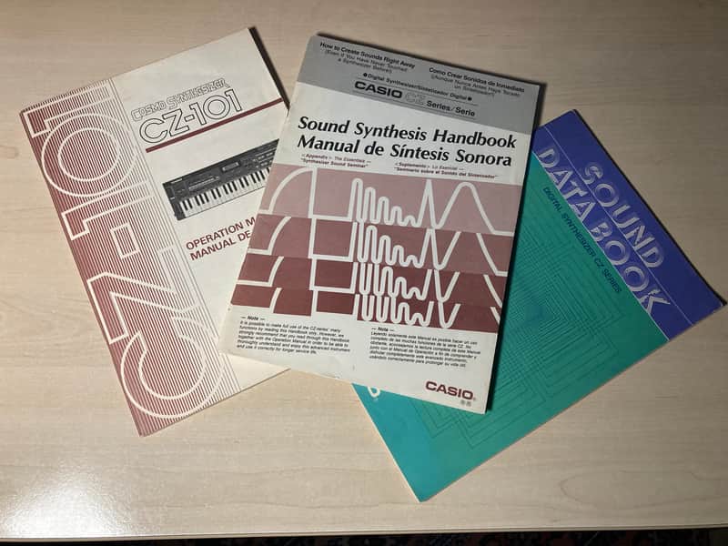CASIO CZ-101 SYNTHESISER Photocopied MANUAL SET, MIDI, Sound Data Book & Sound Synthesis Handbooks image 1