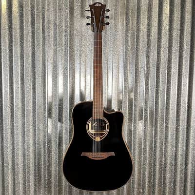 LAG Guitars T118DCE-BLK Black Dreadnought Acoustic Electric Guitar #1779 image 2