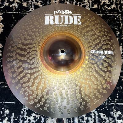 Paiste 16" RUDE Crash/Ride Cymbal - Raw image 1