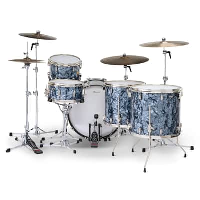 Slingerland Radio King 5pc Drum Set 24/13/16/18/14 Black Diamond Pearl image 3