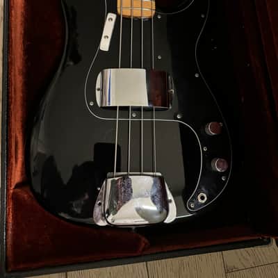 Fender Precision Bass with Maple Fretboard 1970 - 1983 - Black image 3