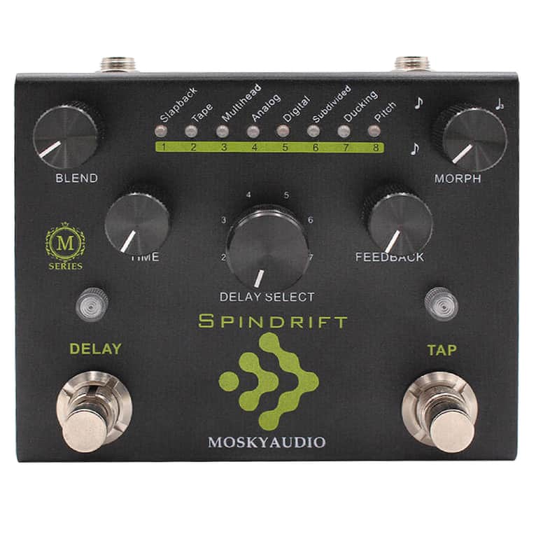 Mosky SPINDRIFT Digital Delay with TAP Guitar Effect Pedal 8 Mode Metal Shell image 1