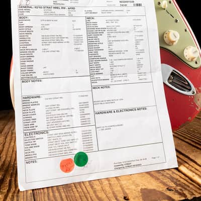 Fender Custom Shop '62/'63 Stratocaster - Aged Fiesta Red - Free Shipping image 9