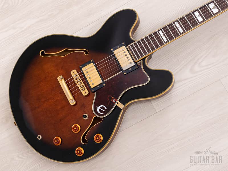 1994 Epiphone Sheraton II Semi-Hollow Guitar Vintage Sunburst | Reverb