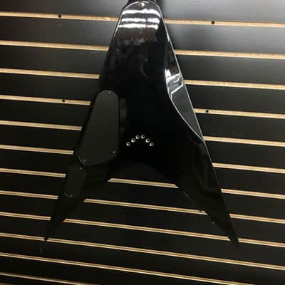 Used ESP LTD V-500 Black Electric Guitar Flying V Style  w/Hardshell case image 8