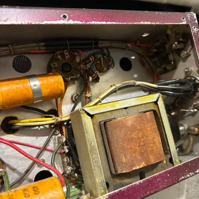E.F. Johnson Viking 250-33 10 watt vintage tube amplifier project PP triode 6B4G image 8