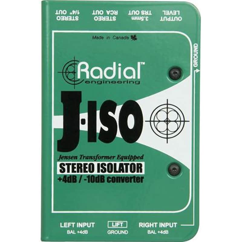 Radial Engineering J-ISO Stereo 4 Db to -10 Db Converter w/ Jensen Transformers image 1