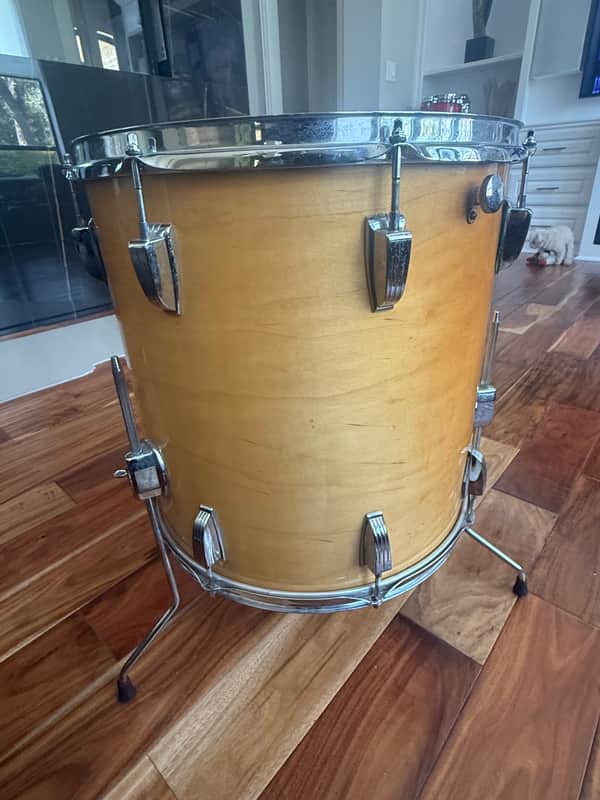 Vintage Ludwig 3ply 16x16 Thermogloss Floor Tom 60's Keystone Badge! image 1