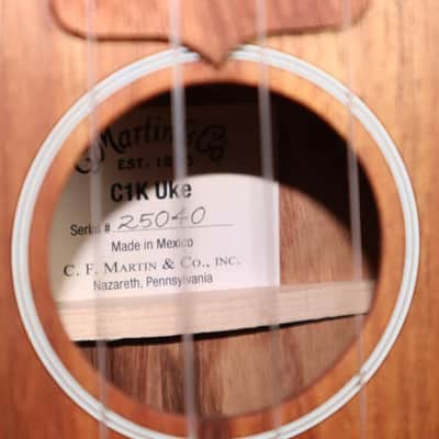 Martin C1K Koa Concert Ukulele Uke Satin Natural w/ Gig Bag image 8