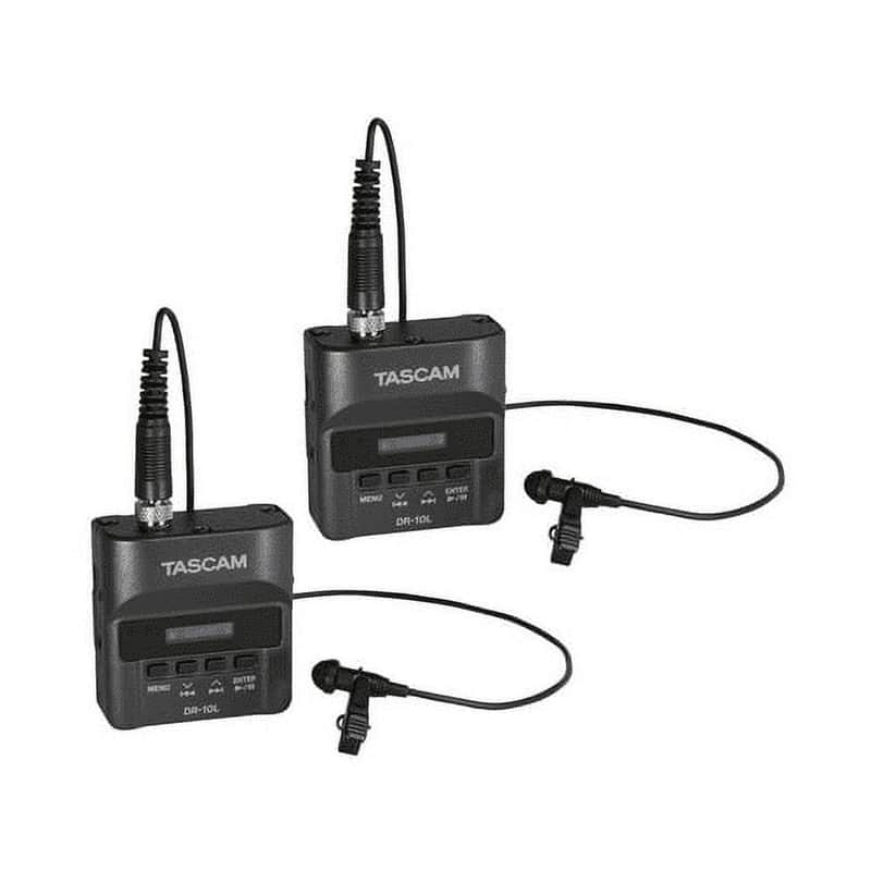 Tascam DR-10L Compact Digital Audio Recorder and Lavalier Mic Combo (2 Pack) image 1