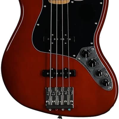 Squier Classic Vibe Active '70s Jazz Electric Bass, Maple Fingerboard, Black Pickguard, Mocha image 1