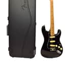 2024 Fender American Ultra Stratocaster Electric Guitar, Roasted Maple Fingerboard, Black, Sweetwater Exclusive w/ Case