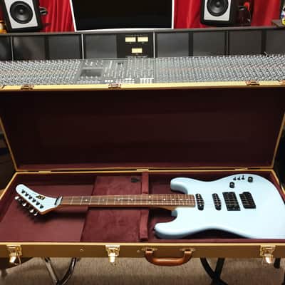 RARE Vintage ESP M-I 1988 Ice Blue Banana Hockey Stick Kramer Van Halen Headstock MIJ Super Strat image 1