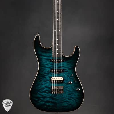 Suhr Standard Roasted - Trans Teal Burst #86135 image 3