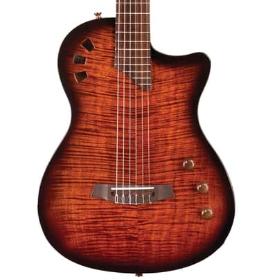 Cordoba Stage Thinbody Classical Acoustic-Electric Guitar, Edge Burst image 3