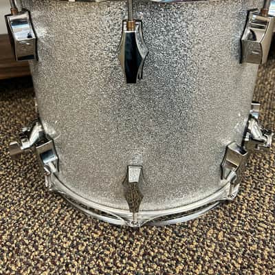 Vintage FIBES Austin Jasper Maple / Gum Shell 14x12 Floor Tom in Silver Sparkle image 5