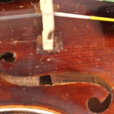 Von Friedrich August Glass Stradivarius 1737 4/4 German Violin w/ Wooden Case image 7