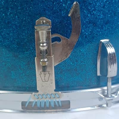 WFL Drums 12x15"Marching Snare Drum Blue Sparkle Chrome Ludwig 3ply African Mh50 image 6