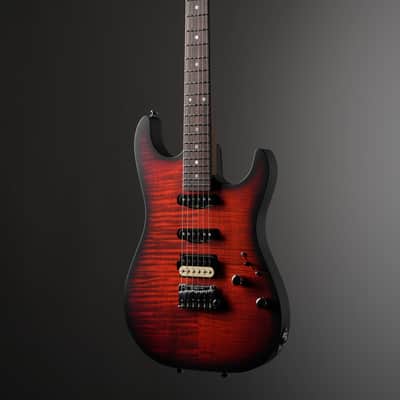 Schecter USA Custom Shop Sunset Custom II Electric Guitar - Tiger Flame Top, w/ OHSC image 4