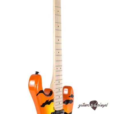 Kramer Pacer Vintage Reissue Floyd Rose Guitar - Orange Burst w/ Tiger Stripe image 7