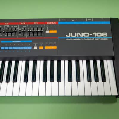 Roland Juno-106 analog synthesizer fully serviced, new voice chips, 100 to 240 V possible ! image 5