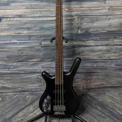 Warwick Left Handed RockBass Corvette Basic 4-String Electric Bass Nirvana Black Transparent Satin image 2