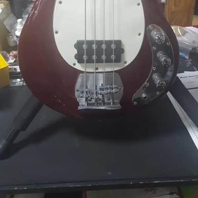 Jay Turser "Music Man Stingray" Style Transparent Red image 1