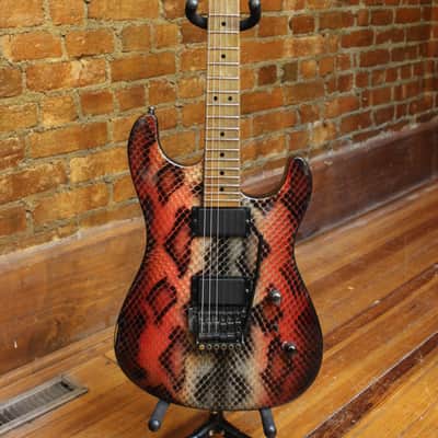 Neal Moser Guitars Custom c. 1989 - Python Airbrush image 3