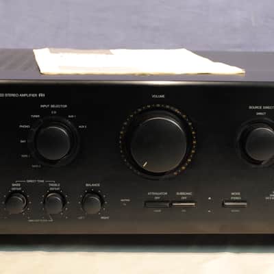 Onkyo A-807 Integrated Stereo Amplifier w/ Early 1990's Black image 2