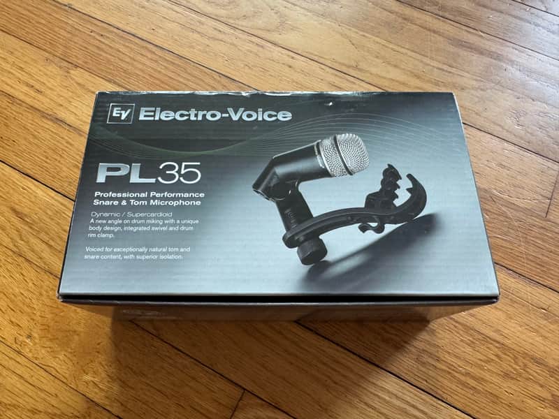 Electro-Voice PL35 Supercardioid Dynamic Microphone with Drum Rim Clamp 2009 - Present - Satin Black image 1