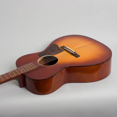 Grinnell Special Flat Top Acoustic Guitar, made by Gibson (1940), ser. #694F-13, original brown chipboard case. image 7