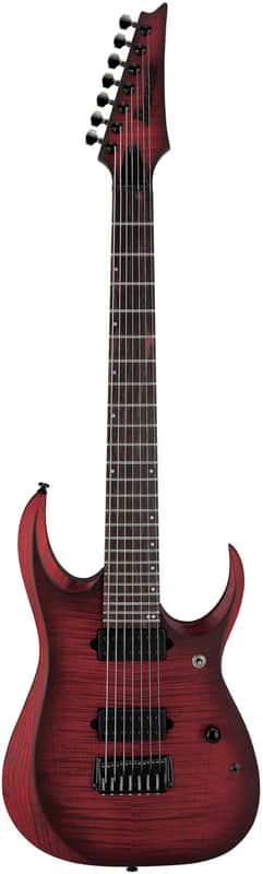 Ibanez Standard RGD721FA 7-string Electric Guitar Stained Wine Red Burst Flat image 1