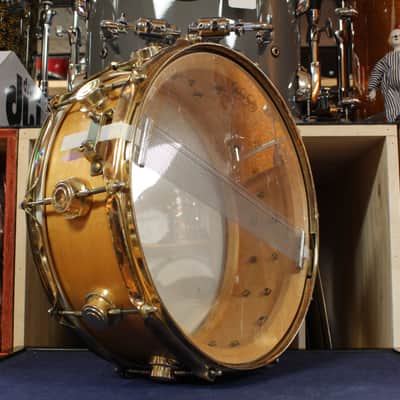 1995 DW Craviotto 5x14 Solid Shell Snare Drum in Satin Maple Finish image 5